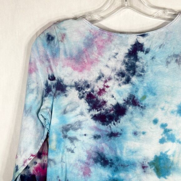 Crown Ivy Small Top Garden Glow Tie Dye Handmade Blue‎ Purple Pink Lace 1521 - Picture 7 of 12